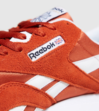 Кроссовки Reebok classic оранжевые замшевые женские