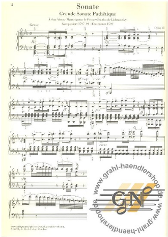 Beethoven. 5 berühmte Klaviersonaten für Klavier