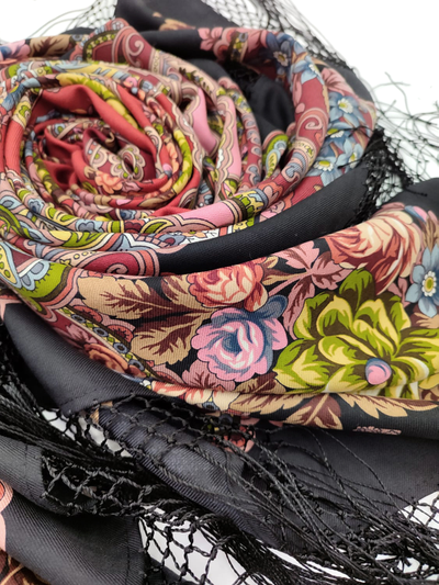 Павловопосадский платок Майя 372-19