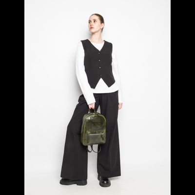 Женский кожаный рюкзак Anzolla dark green (арт. 
3040-11)