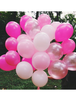 Бело розовые шарики