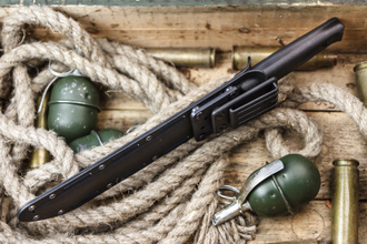 Охотничий нож Sensei AUS-8 Black Titanium