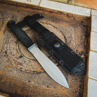 ТАКТИЧЕСКИЙ НОЖ НЕРПА сталь Х12МФ, рукоять резина, НОЖНЫ ABS