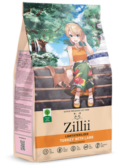 ZILLII  Light/Sterilized Cat корм сухой для кошек с избыточным весом и стерилизованных Индейка и Ягненок 0.4 кг