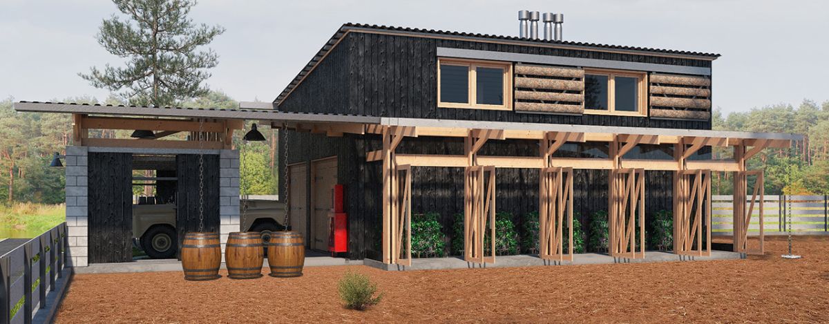 Эскиз "Гараж | виноградник"