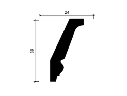 Потолочный плинтус DECOR-DIZAYN DD24, из дюрополимера, под покраску, ударопрочный, 2 метра