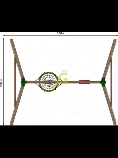 Качельный модуль "Гнездо-паутинка + одиночные"