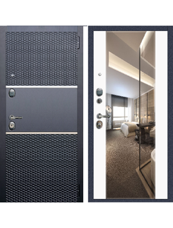 ЛАЙНДОР. ТРЕНД 106 мм (ТРЕХКОНТУРНАЯ). ЧЕРНЫЙ КВАРЦ/ АЛЯСКА (БЕЛЫЙ МАТОВЫЙ)/ ЗЕРКАЛО С ФАЦЕТОМ. ПОВЫШЕННАЯ ТЕПЛО- и ЗВУКОИЗОЛЯЦИЯ.