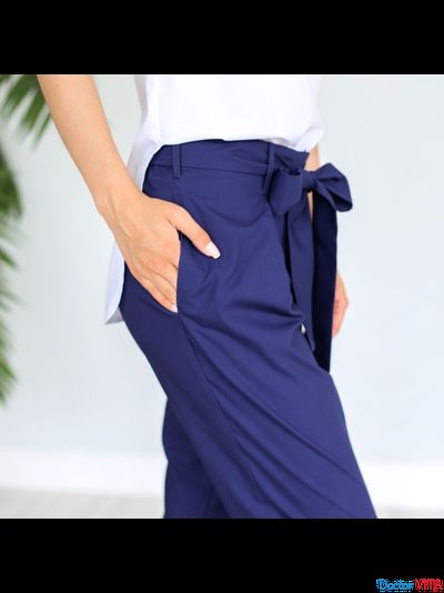 Брюки-бананы DOCLIKE DL216 Ниагара синие