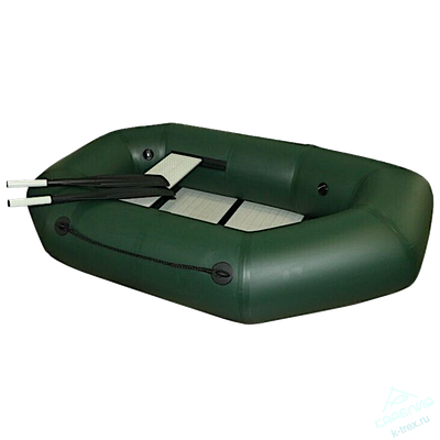 Лодка ПВХ Polar Bird Чирок Гребная PB-190Т Teal со стеклокомпозитной сланью и банкой Зелёная