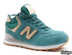 NEW BALANCE 574 MID С МЕХОМ ЗЕЛЕНЫЕ (35-40)