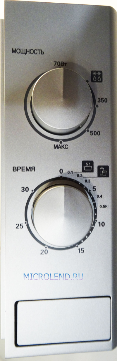 блок управления с механический переключателем в сборе СВЧ печи LG серебро