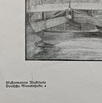 "Der Trockensteg am Hallentor in Nürnberg" фототипия Albrecht Durer 1900-е годы