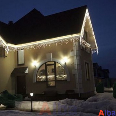 Бахрома 3*0.6 м БЕЛЫЙ ХОЛОДНЫЙ, постоянное свечение IP 65, резина