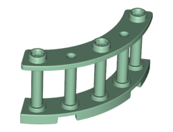 Fence 4 x 4 x 2 Quarter Round Spindled with 3 Studs, Sand Green (21229 / 6258391)