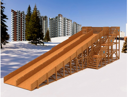 Зимняя горка IgraGrad Snow Fox, скат 18 м мод.3824