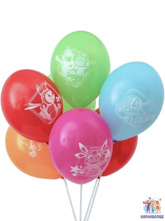 Шар латекс Лунтик 30 см ( шар + обработкиа+ гелий + лента)