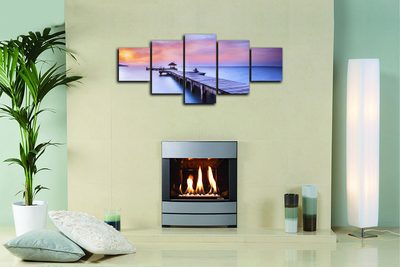 Модульная картина "Закат на причале"