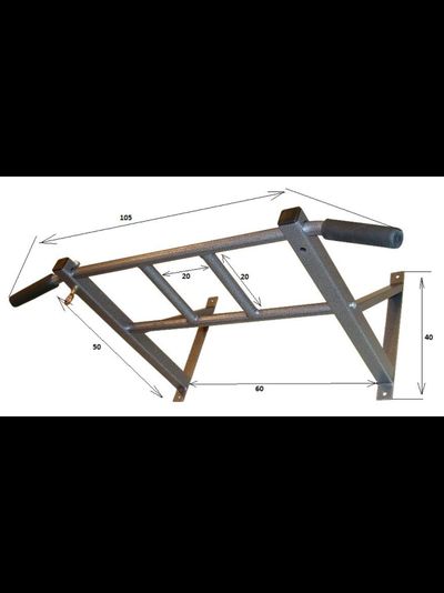 Турник усиленный рукоход, вынос 50 см WORKOUT