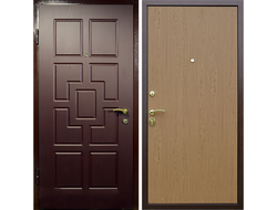 Металлическая дверь с отделкой МДФ и ламинатом. Модель ДК915