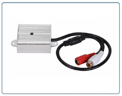 MIC-03 Высокочувствительный микрофон для систем видеонаблюдения, подключение IP видеокамер с аудио каналом. (металл.) всепогодный. ( -25°C~85°C)