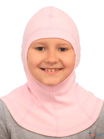 Шапка-шлем 23301-02 95%хлопок 5%лайкра, светло-розовый 46-48