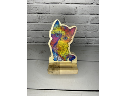 Подставка под телефон Котик 165*80 мм деревянная