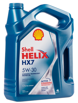 Масло моторное SHELL Helix HX7 5W30 4л п/синт. масло моторное