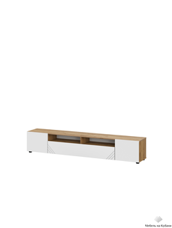 Байкал Тумба для телевидеоаппаратуры SAFE Дуб Дуб Золотой/Белый матовый