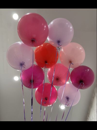 Шары малиновый, фуксия, розовый, лаванда 10 шт под потолок