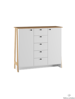 Теодора Тумба 2Д5Я ПВШ Белый/Дуб крафт