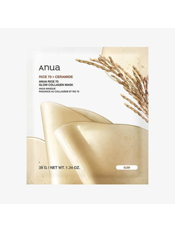 Гидрогелевая маска для сияния кожи ANUA Rice 70 Glow Collagen Mask