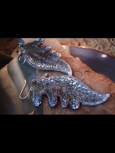 "Крылышки Полумглистой феи", серьги в стиле фэнтези