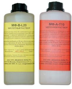 Кислотный раствор для химической мойки мембранн обратного осмоса MF - B - L20 (МФ-В-L20). Цена указана за 1 литр.