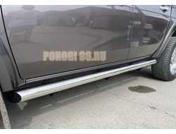 Защита штатного порога d76 для Mitsubishi L200 (2015-2019)