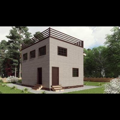 Двухэтажный каркасный дом 131м² (SK71)