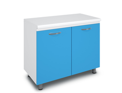 Тумба металлическая медицинская с полкой на опорах ТМД-2.0