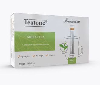 Зеленый чай "Teatone" в стиках (100 шт x 1,8 гр)