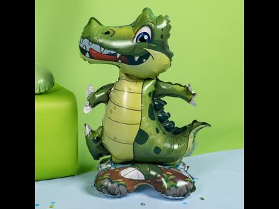 Шар 3D (23''/58 см) Фигура на подставке, Крокодил