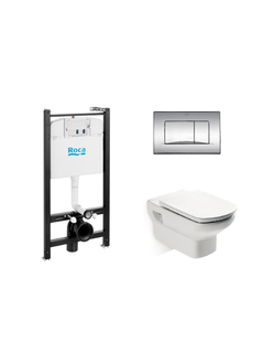 Комплект инсталляции с подвесным унитазом Roca Dama Senso 893104680 slim сиденье (м/л)