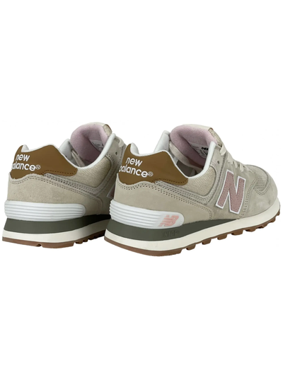 New Balance 574 бежевые с розовым женские