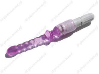 Анальный вибратор LongPleasure (24х2см) фиолетовый