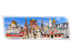 Гибкий сувенирный магнит 14х5 см. коллаж Набережная у Кремля  | оптовый интернет-магазин 2fru.ru