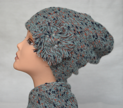 Шапка бини женская Италия Vizio 6148 CL голубая