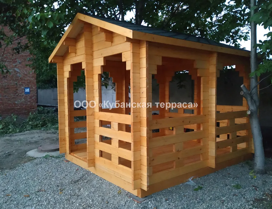 Беседка деревянная 2*3м