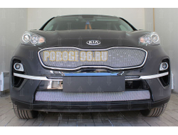 Защита радиатора KIA Sportage IV 2018- chrome верх