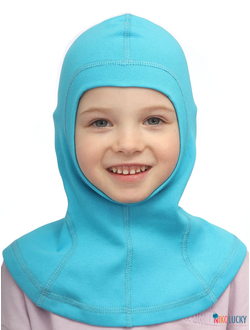 Шапка-шлем 23301-02 95%хлопок 5%лайкра, бирюзовый 42-44