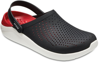 Crocs LiteRide Clog Black Red Черные с красным