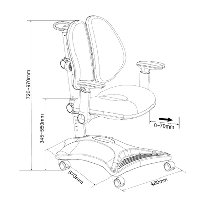 Детское кресло Magnolia Grey Cubby