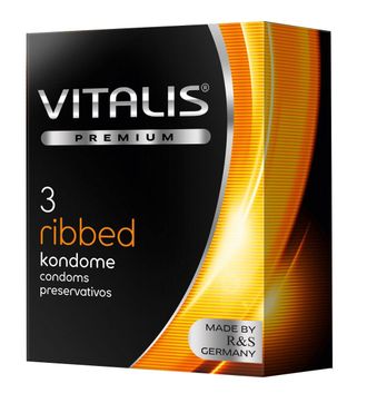 Ребристые презервативы VITALIS PREMIUM ribbed - 3 шт. Производитель: R&S GmbH, Германия